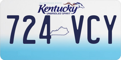 KY license plate 724VCY