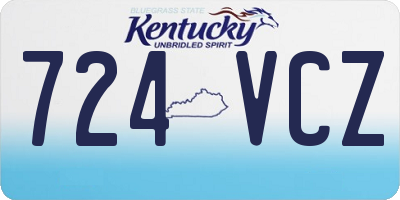 KY license plate 724VCZ