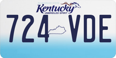 KY license plate 724VDE