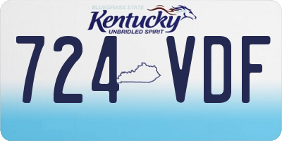 KY license plate 724VDF