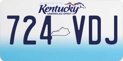KY license plate 724VDJ