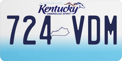 KY license plate 724VDM