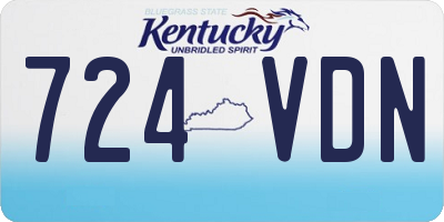 KY license plate 724VDN