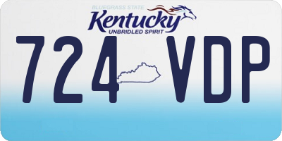 KY license plate 724VDP