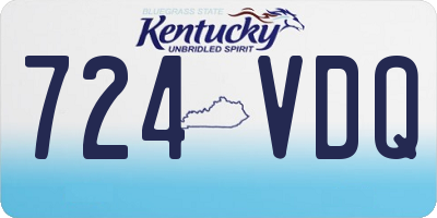 KY license plate 724VDQ