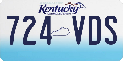 KY license plate 724VDS