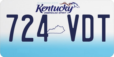 KY license plate 724VDT