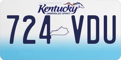 KY license plate 724VDU