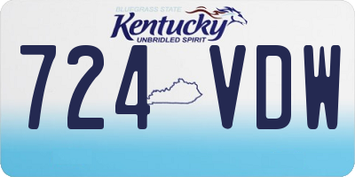KY license plate 724VDW