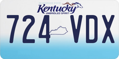 KY license plate 724VDX