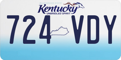 KY license plate 724VDY