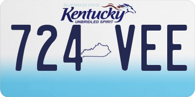 KY license plate 724VEE