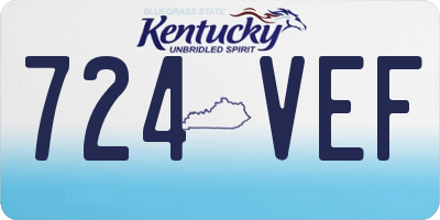 KY license plate 724VEF