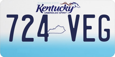 KY license plate 724VEG