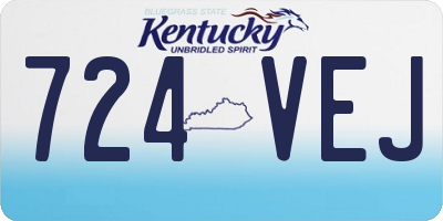 KY license plate 724VEJ