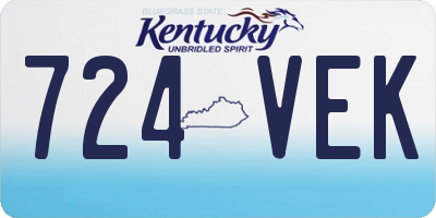 KY license plate 724VEK
