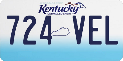 KY license plate 724VEL