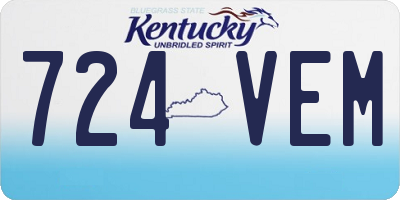 KY license plate 724VEM
