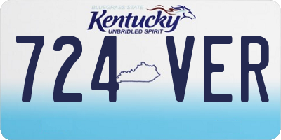 KY license plate 724VER