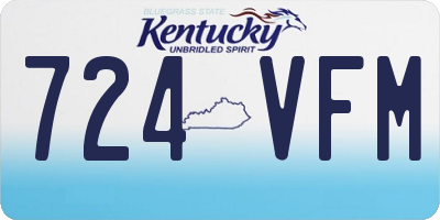 KY license plate 724VFM