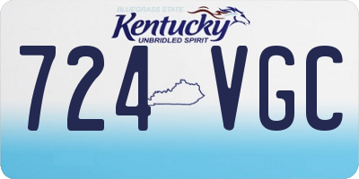 KY license plate 724VGC