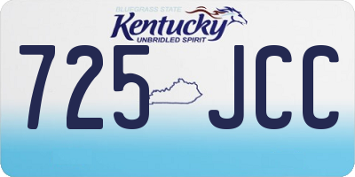 KY license plate 725JCC