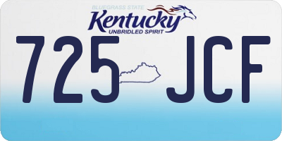 KY license plate 725JCF