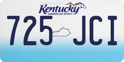 KY license plate 725JCI