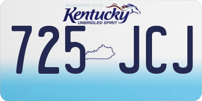 KY license plate 725JCJ