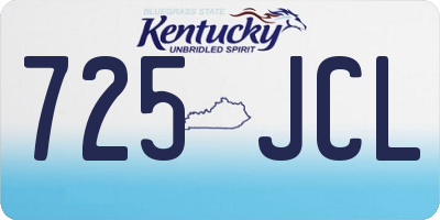 KY license plate 725JCL