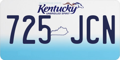 KY license plate 725JCN