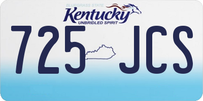 KY license plate 725JCS