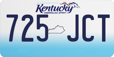 KY license plate 725JCT