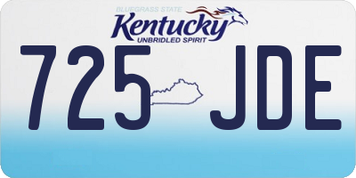 KY license plate 725JDE