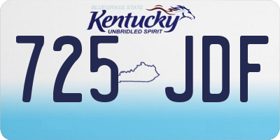 KY license plate 725JDF
