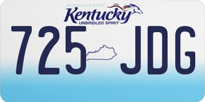 KY license plate 725JDG