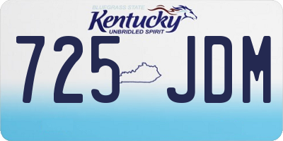 KY license plate 725JDM