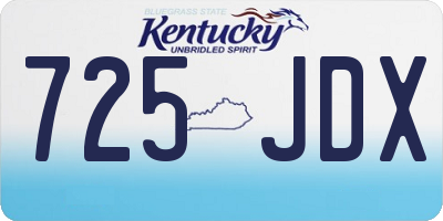 KY license plate 725JDX