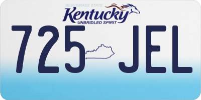 KY license plate 725JEL
