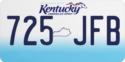 KY license plate 725JFB