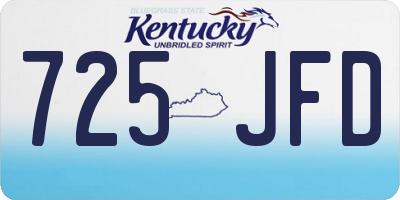 KY license plate 725JFD