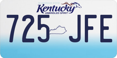 KY license plate 725JFE
