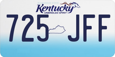 KY license plate 725JFF