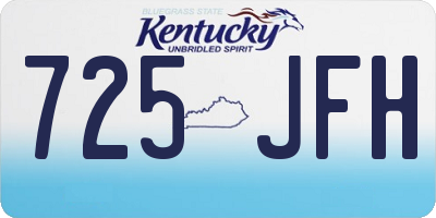 KY license plate 725JFH