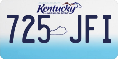 KY license plate 725JFI