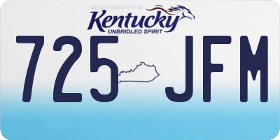 KY license plate 725JFM