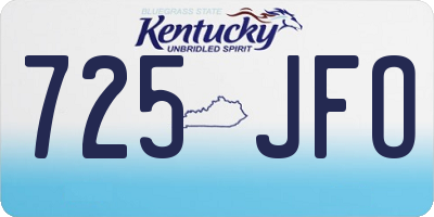 KY license plate 725JFO