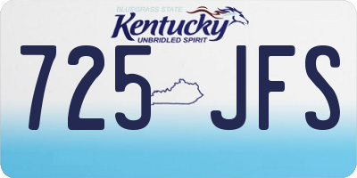 KY license plate 725JFS