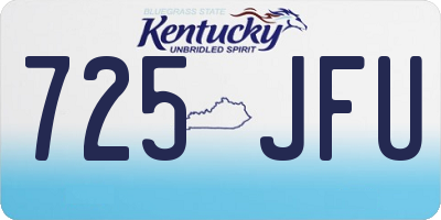 KY license plate 725JFU