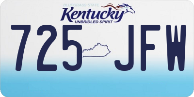 KY license plate 725JFW
